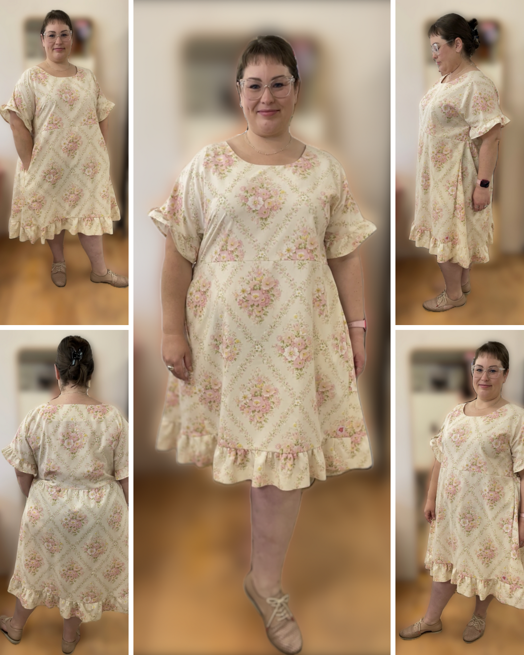 Ruffle Dress - Size 30 - Flora and Rabbits (SECOND)