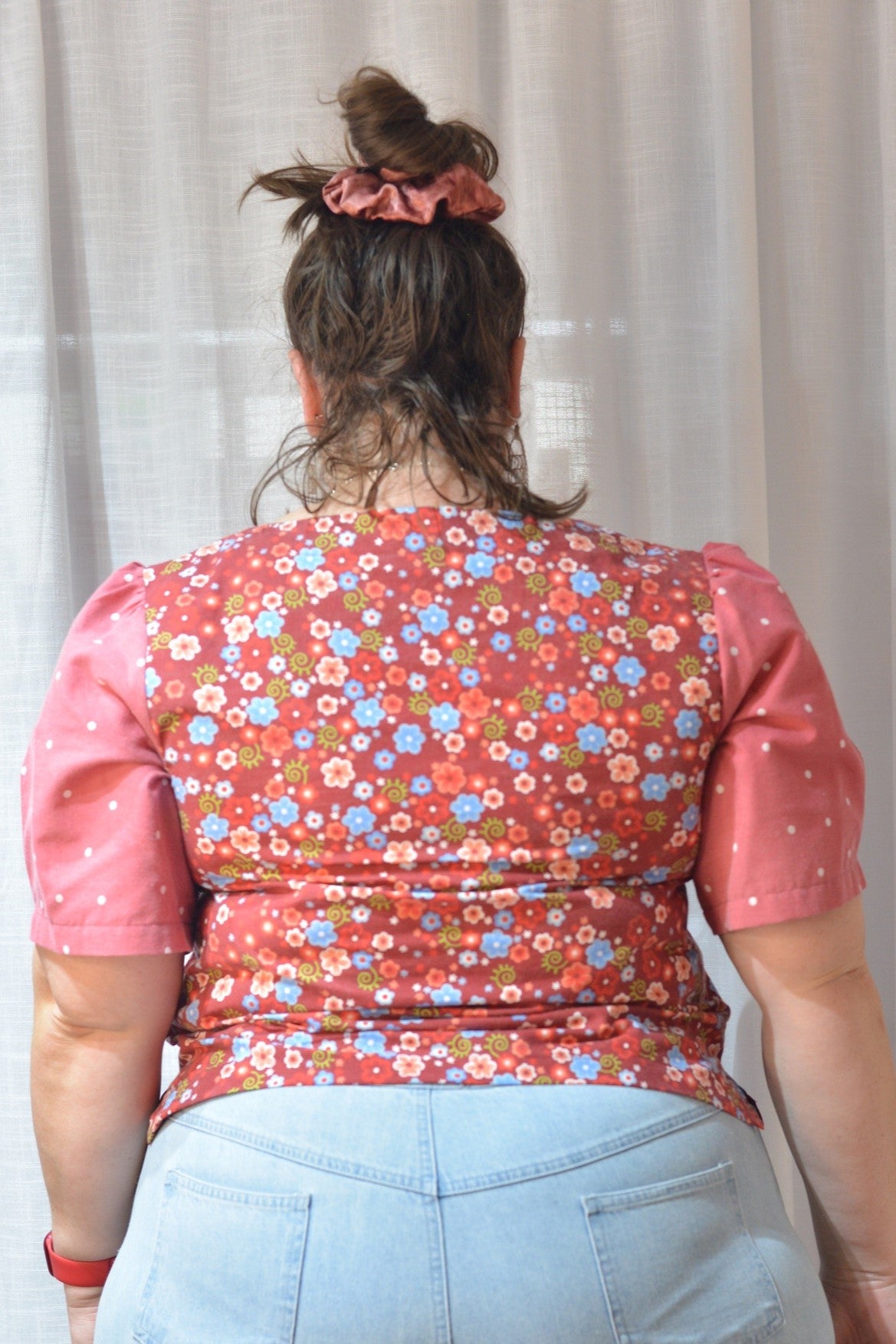 Tie Front Top - Flower Fields Size 14