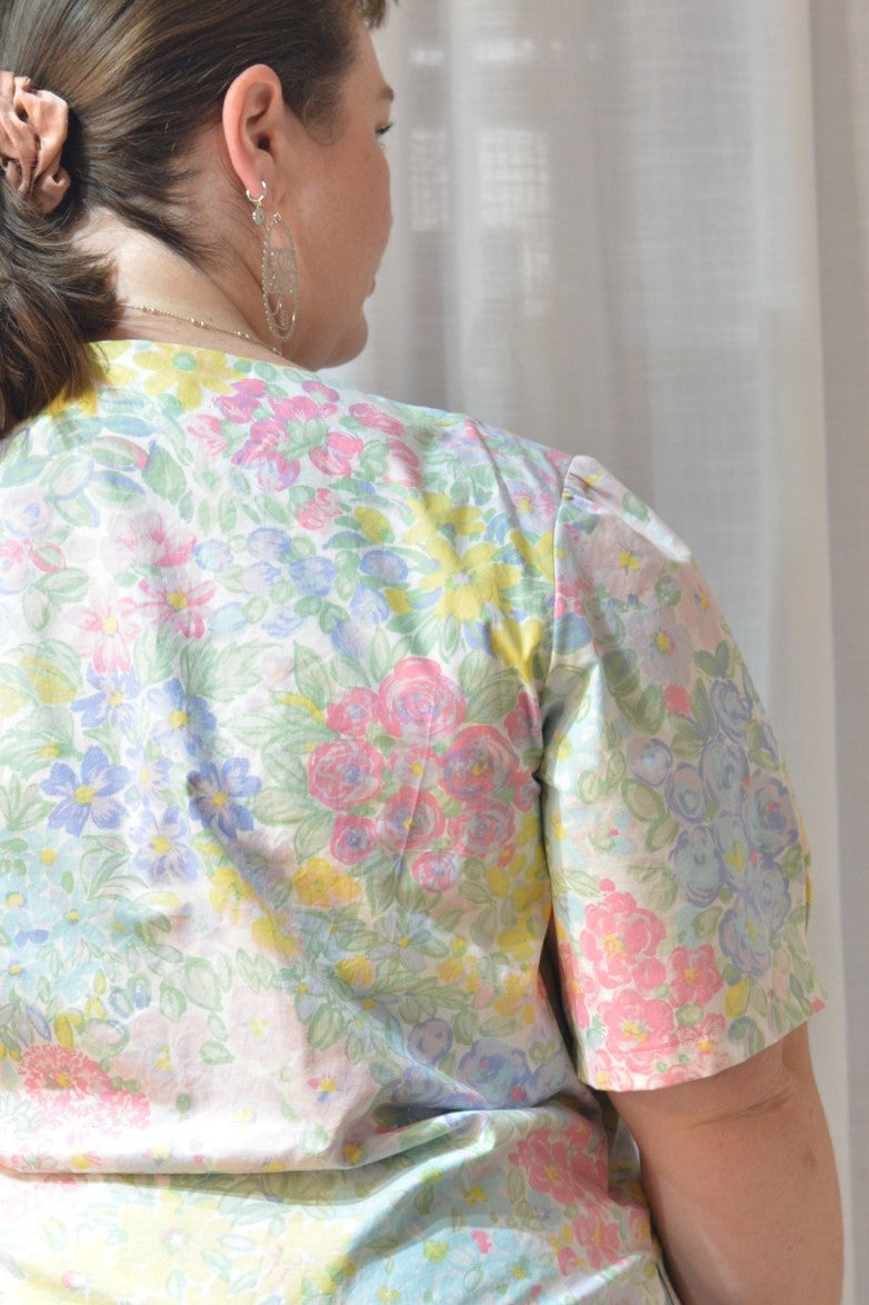 Tie Front Top - Matisse's Garden Size 18