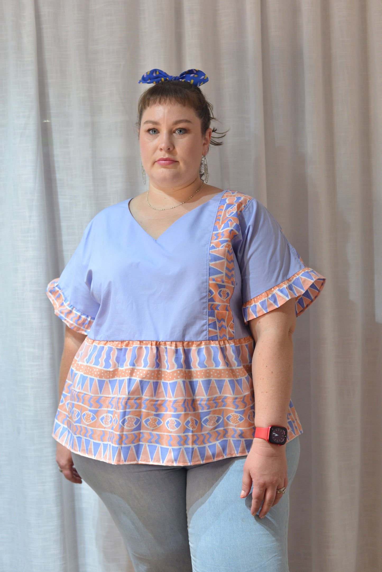 Peplum Top - Size 10 - Pastel Vintage Pillowcase
