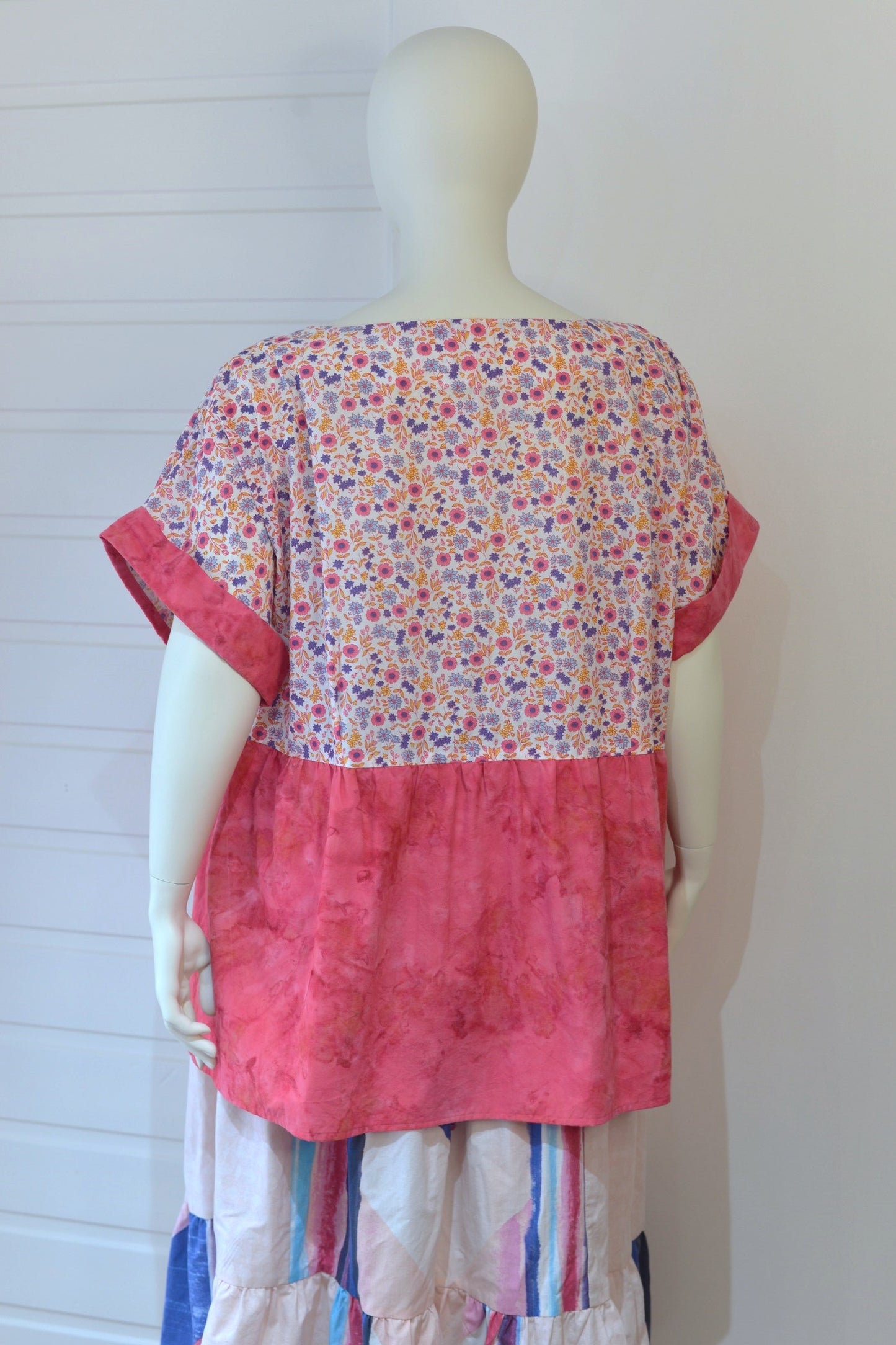 Peplum Top - Batik Florals Size 30
