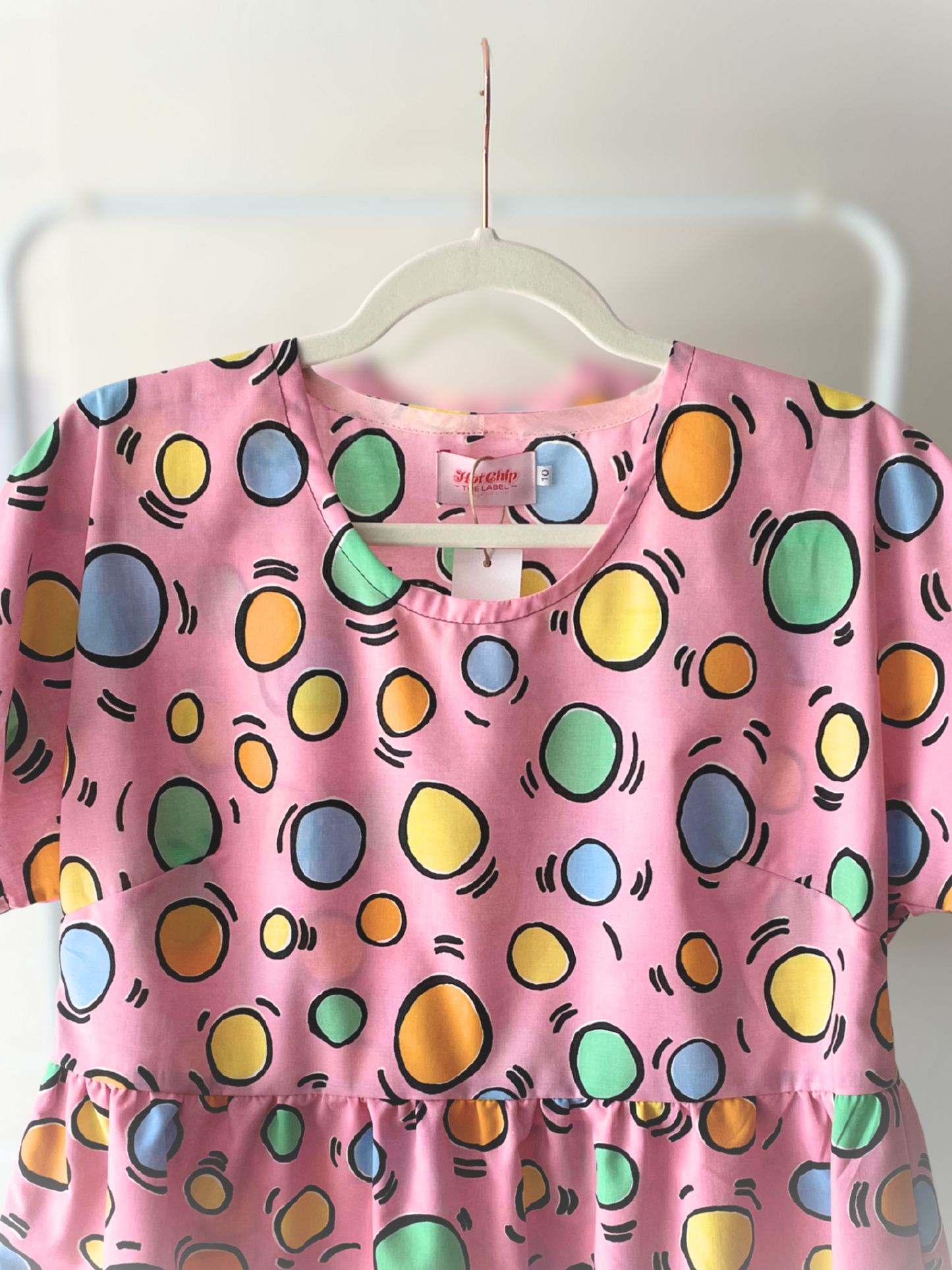Peplum Top - Size 10 - Bouncy Balls