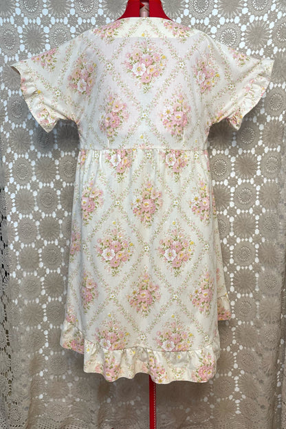 Ruffle Dress - Subtle Vintage Florals Size 20