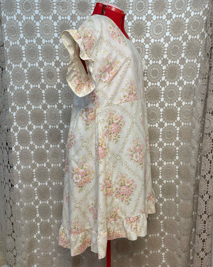 Ruffle Dress - Subtle Vintage Florals Size 20