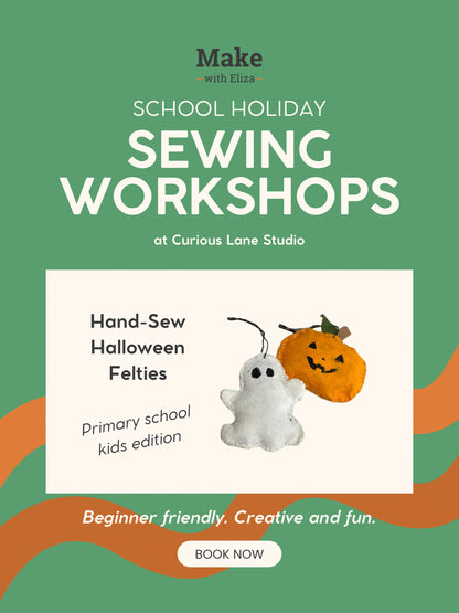 Hand-Sew Halloween Felties Workshop (Primary School Kids Edition)