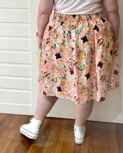 Christmas Patch Pocket Skirt - Size 2XL - Christmas Sweets