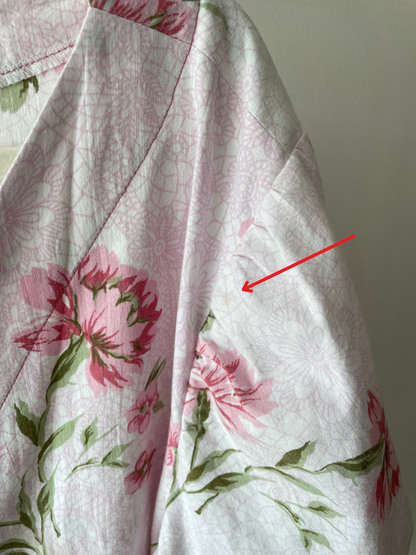 Tie Front Top - Size 24 - Pink Floral Lace (SECOND)