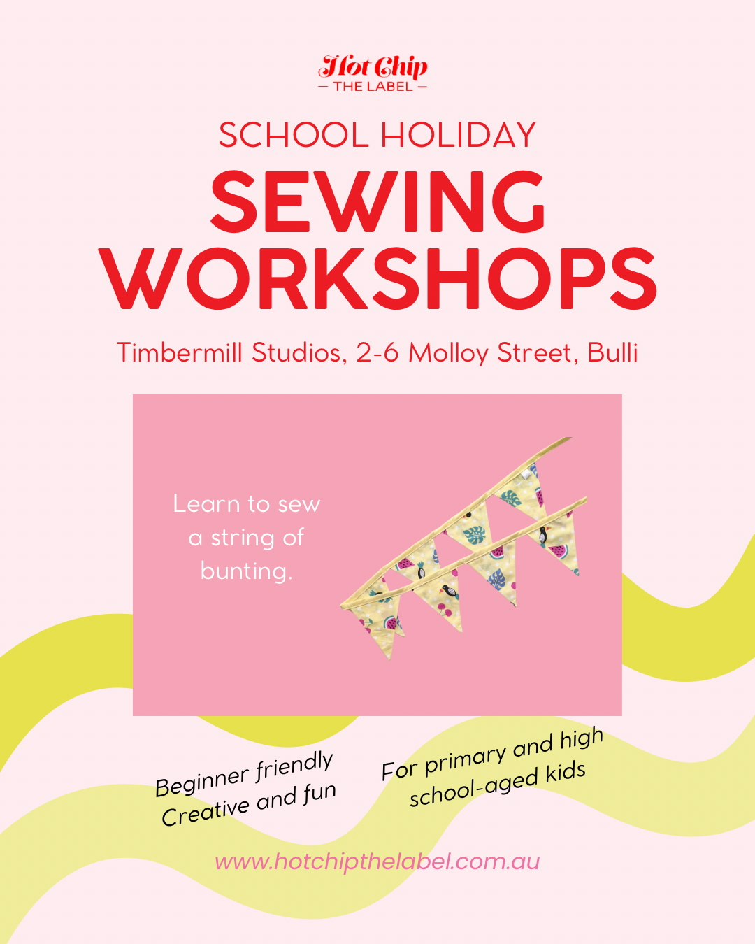 School Holidays: Learn to Sew a String of Bunting