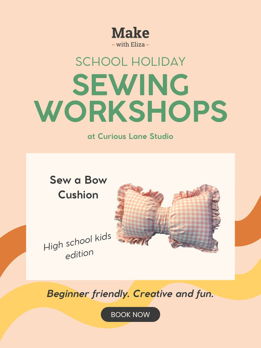 Sew a Bow Cushion Workshop (High School Kids Edition)
