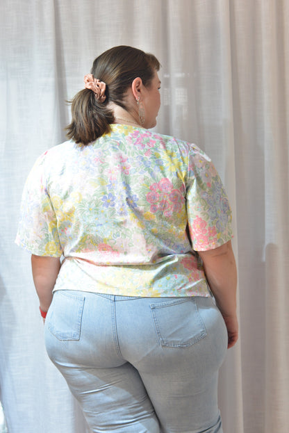 Tie Front Top - Matisse's Garden Size 18
