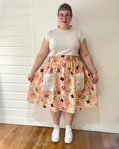 Christmas Patch Pocket Skirt - Size 2XL - Christmas Sweets