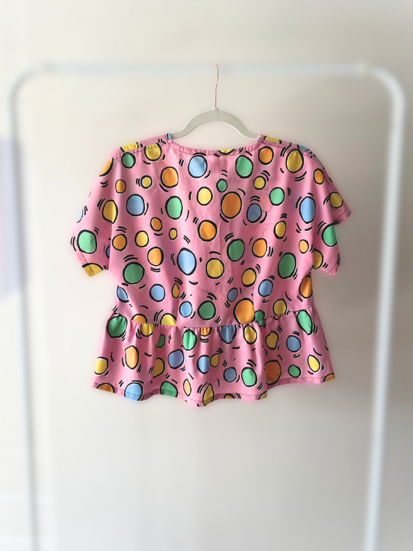 Peplum Top - Size 10 - Bouncy Balls