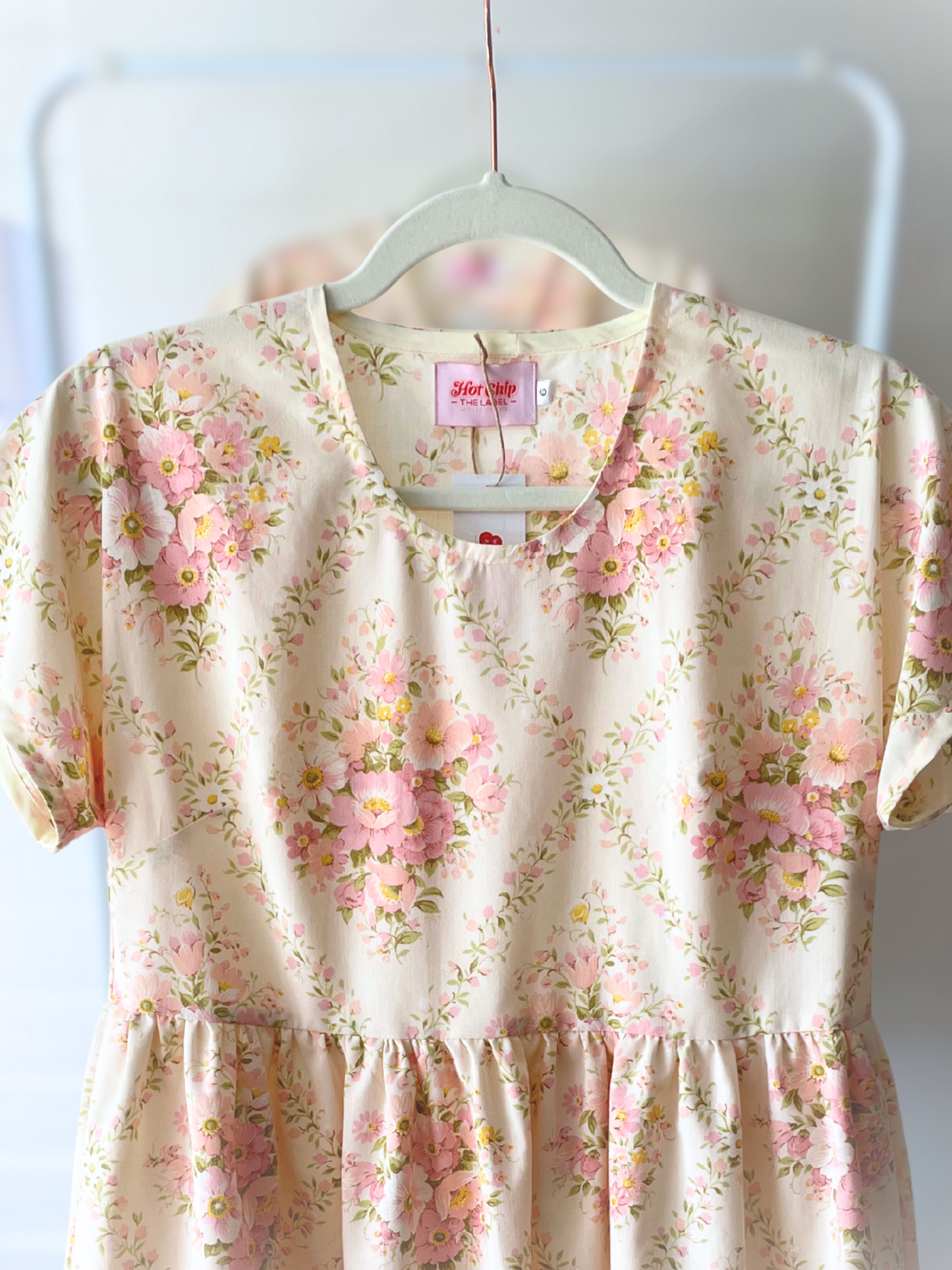 Dolman Sundress - Size 6 - Subtle Regency Florals