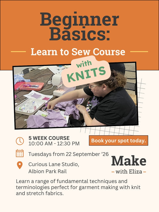 Beginner Basics: Learn to Sew with Knits Course SEP-OCT DAY