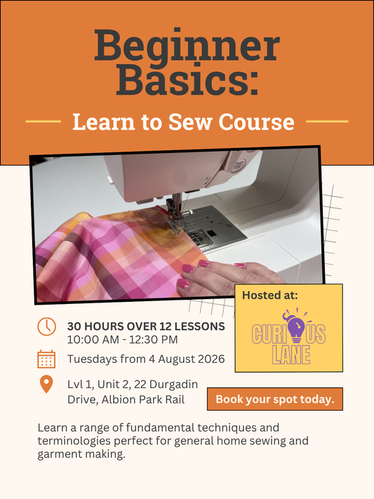 Beginner Basics: Learn to Sew Course AUG-OCT