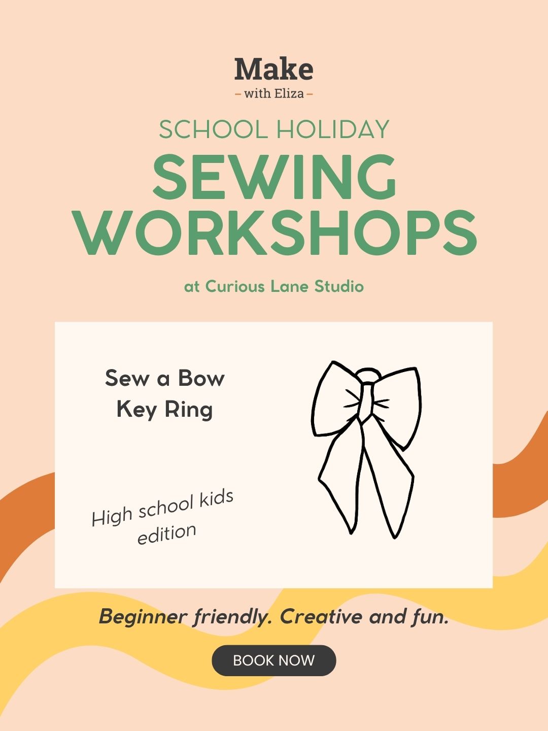 Sew a Bow Key Ring (High School Kids Edition)